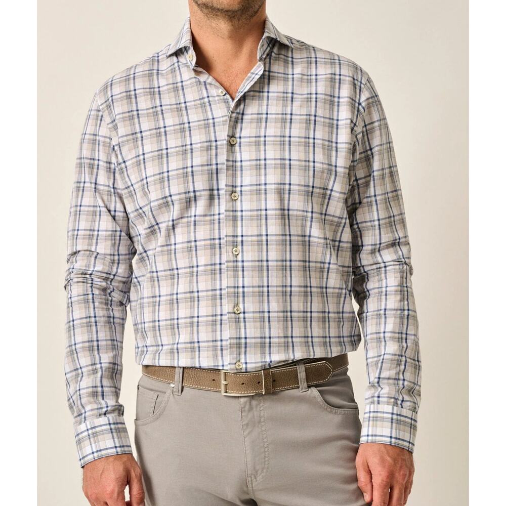 NEW JOHNNIE-O TOP SHELF CLOVER BRIDGER PLAID BUTTON DOWN SHIRT JMWL101040 SZ S